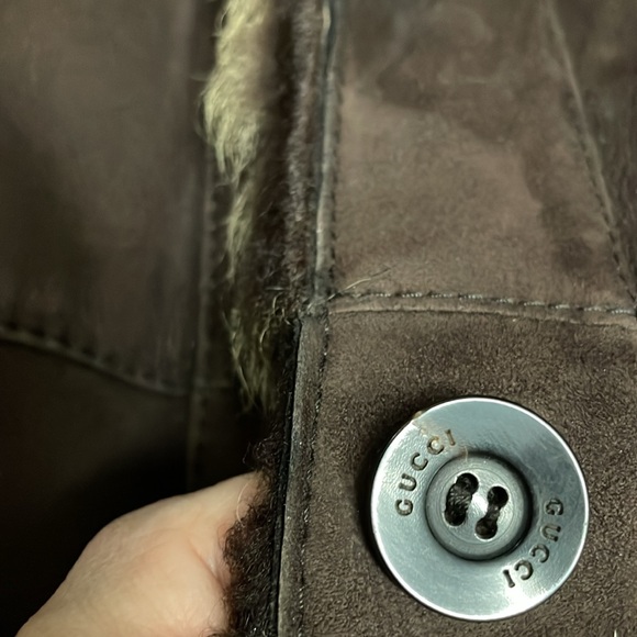 GUCCI shearling long leather coat - 100% authentic - Picture 4 of 14